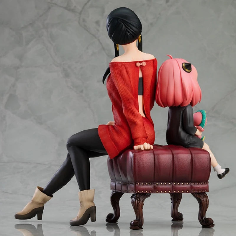 15cm Spy×Family Anya Forger and Yor Sitting on Sofa Anime Figure Model Statue Desktop Decoration Toy