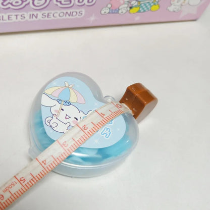 New 30pcs Sanrio Heart-Shaped Boxed Soap Flower Hand Wash Tablets Cartoon Kuromi Melody Colorful Petals Portable Disposable Gift