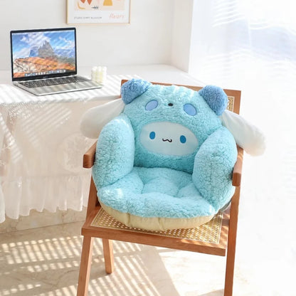 Comfortable Kuromi My Melody Seat Cushion Warm Buttocks Soft Stuffed Anime Cinnamoroll Back Sitting Cushion Chair Non-slip