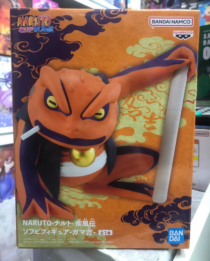 Bandai In Stock Original Banpresto Soft Vinyl Figure Naruto Shippuden Gamakichi Figure Anime Model Genuine Boxed Toys Gifts