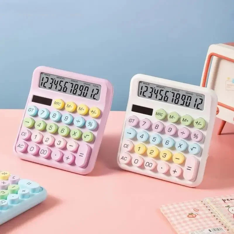 Ins Dopamine Candy Color Calculators Large Display Mechanical Dot Keyboard Back To School Supplies Students/Finance Stationery