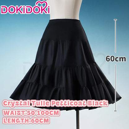 IN STOCK Underskirt Petticoats Bustle Cosplay Props DokiDoki Halloween Skirt Dress Petticoats Long Short White Black Bustle