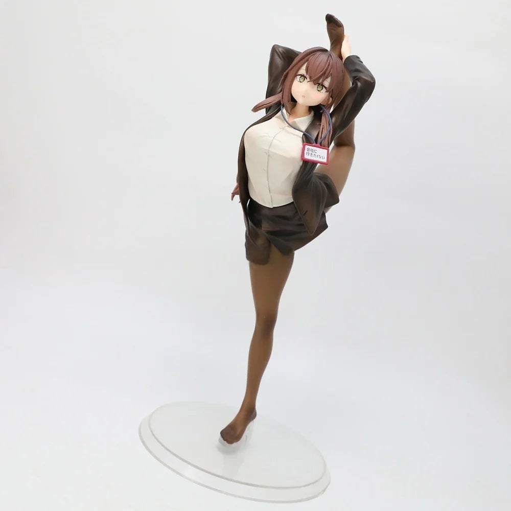 29cm Surprisingly Bendy OL-chan Who Doesn't Want To Go To Work Action Figure Model Doll Toys OL Chan Darakeru Anime Girl Figure