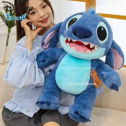 60cm Big Size Disney Stitch Cartoon Anime Plush Stuffed Doll Room Decoration Peluche Pillow Kawaii Plushies Ornaments Gifts
