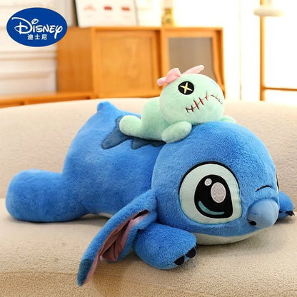 60/80/100cm Big Size Stitch Disney Anime Plush Stuffed Doll Kawaii Room Decoration Plushies Children's Pillow Holiday Gift