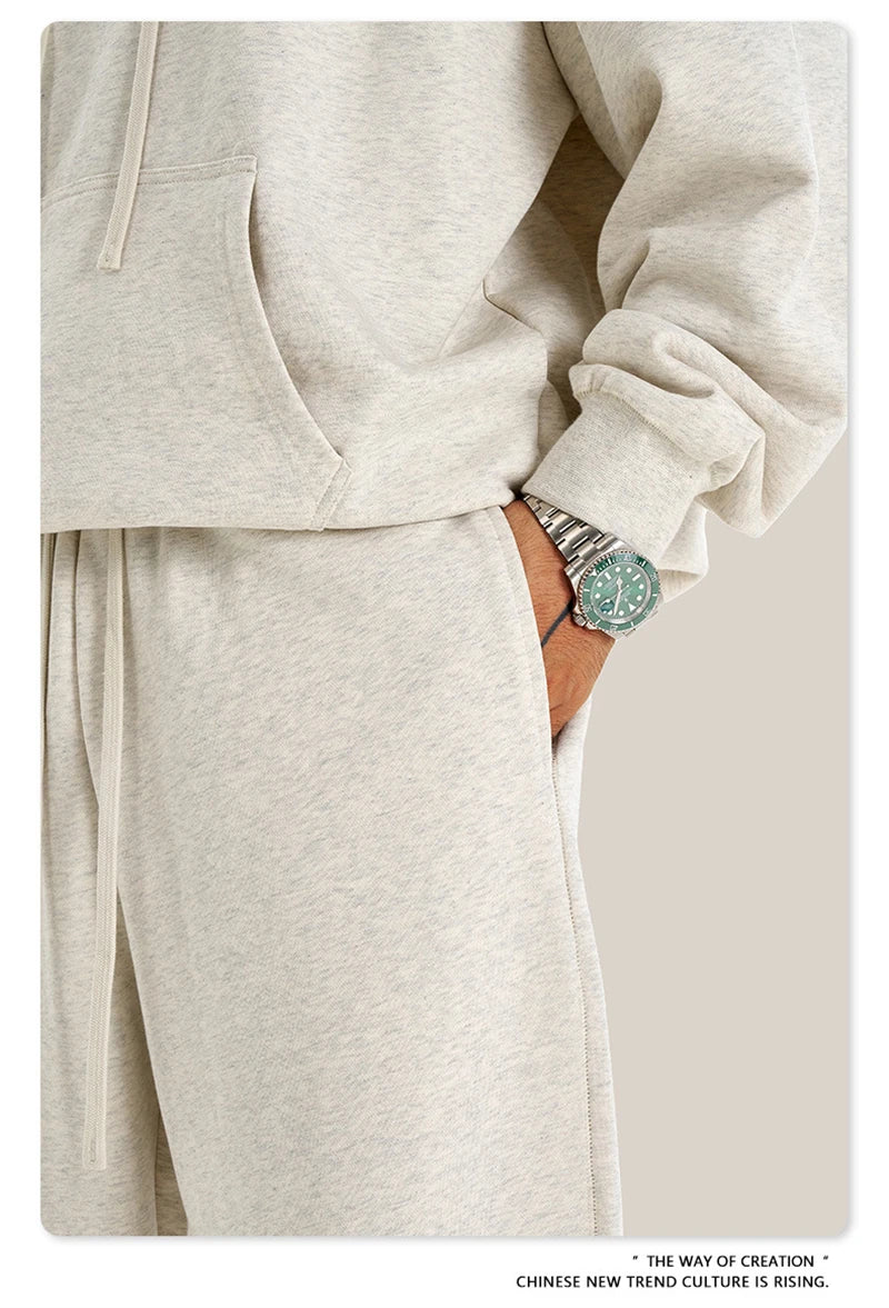 ZODF 2024 Autumn Winter Unisex Solid Sweatpants Heavyweight 440gsm Casual Loose Fit Sport Joggers HY0890