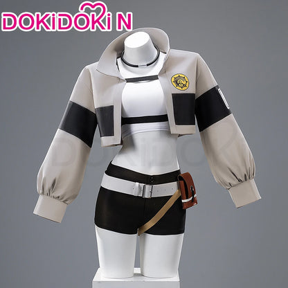 IN STOCK Reaper Riyo Cosplay Costume Anime Gachiakuta DokiDoki-N Halloween Grey Costume Women Li Glaze  Riyou Cosplay Wig Choker