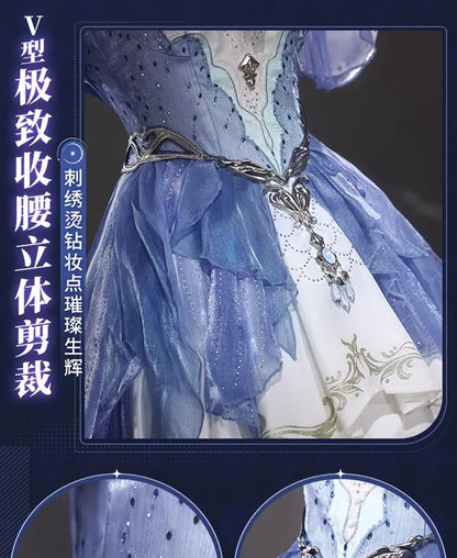 Love and Deepspace MC Cosplay Costume Deepsea Waves Dress Heroines Uniform Carnival Outfit Headwear Halloween Party Women Girls