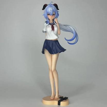 new Genshin Impact Figure Ganyu Figures School Uniform Ganyu Girl Figurine Pvc Statue Model Doll Room Ornament Collection Toys