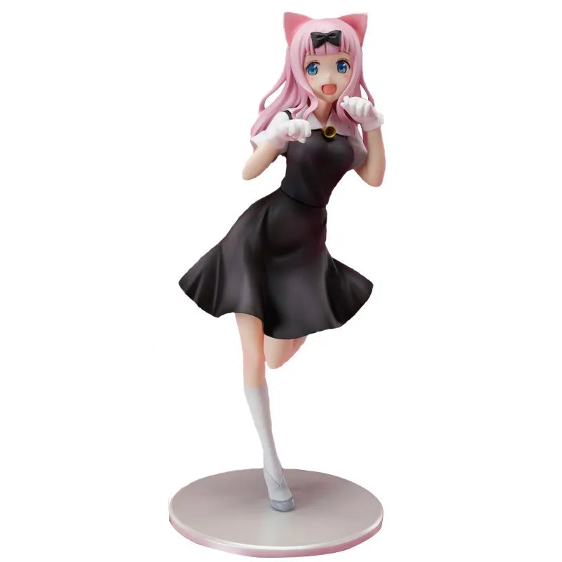 22cm Kaguya-Sama Love Is War Fujiwara Chika Rabbit Model Anime Game Figure Kawaii Girl Doll Decoration - No box