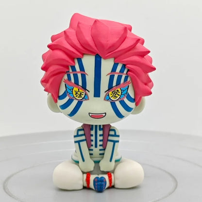 Cute Anime Demon Slayer Kimetsu No Yaiba Figurine Hashibira Inosuke Action Figures Clay Man PVC Model Statue Collection Toy Gift