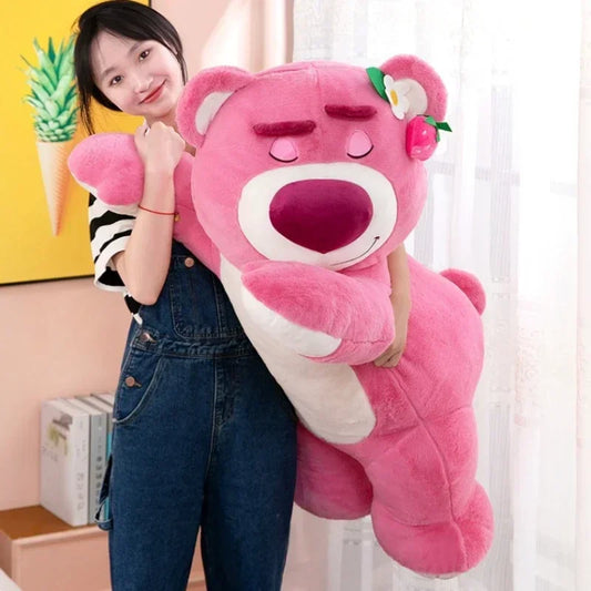 110cm Large Big Size Disney Lotso Kawayi Anime Plush Stuffed Doll Room Decorated with Lovely Pillow Children's Holiday Gifts