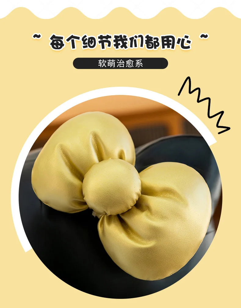 Cute Hello Kitty Plush Toy Black Gold Leather Cute Stuffed Animal Doll Kids Birthday Xmas Gift for Girls Plushie Pillow Present