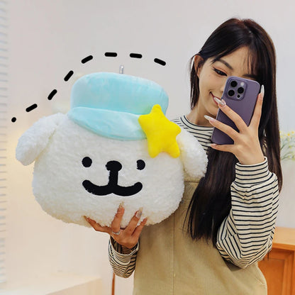 65cm Big Size Maltese Line Hat Dog Cartoon Anime Plush Stuffed Doll Toy Cute Room Bolster Sleeping Pillow Plushies Holiday Gifts
