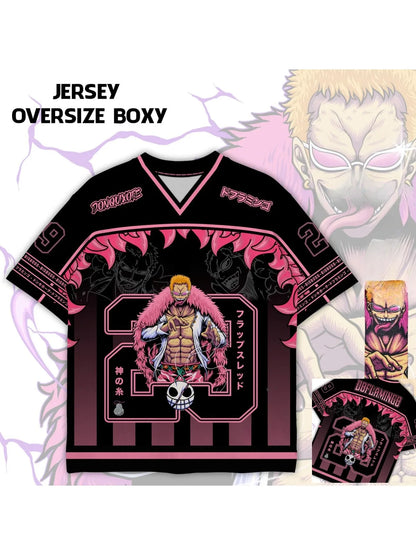 29 Jersey One Piece Doflamingo Anime Korean Style Kpop Baseball Hockey T-shirt Fashion Streetwear Anime Daily Unisex Tops Tees