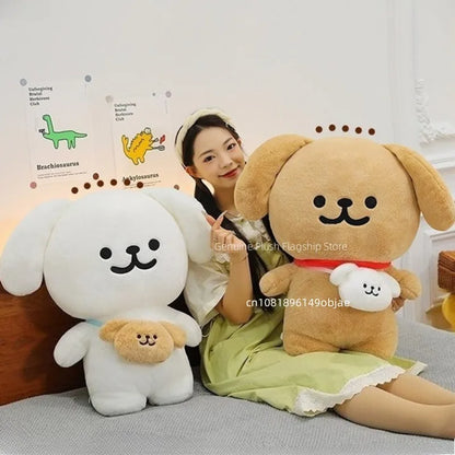 45/70cm Big Size Maltese Backpack Cartoon Anime Plush Stuffed Doll Kawaii Room Decoration Plushies Pillow Ornament Children Gift