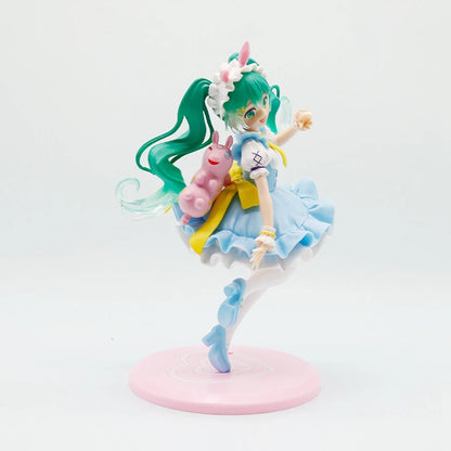 20cm/7.87in Hatsune Miku Anime Figure Kawaii Fairy Tales Miku Action Figure Lollipop Girl Figurine PVC Collection Model Doll Toy