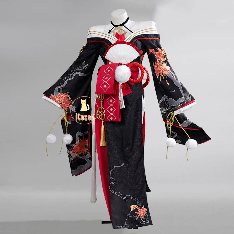 Neverness To Everness Hotori Cosplay Costume Dress Headwear Earrings Game NTE Outfit Halloween Party for Women Girls Role Play