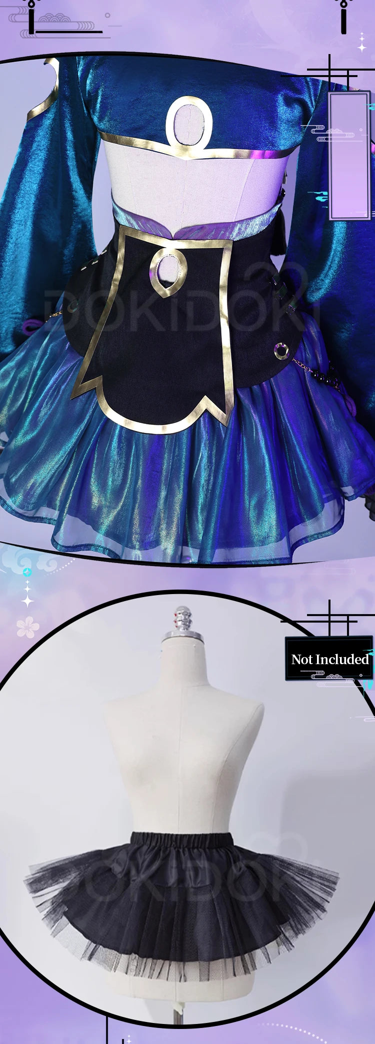 Mikuu Zombie Cosplay Costume DokiDoki-R Women Cute Zombie Dress Chinese Vampire Costume Mikku Halloween