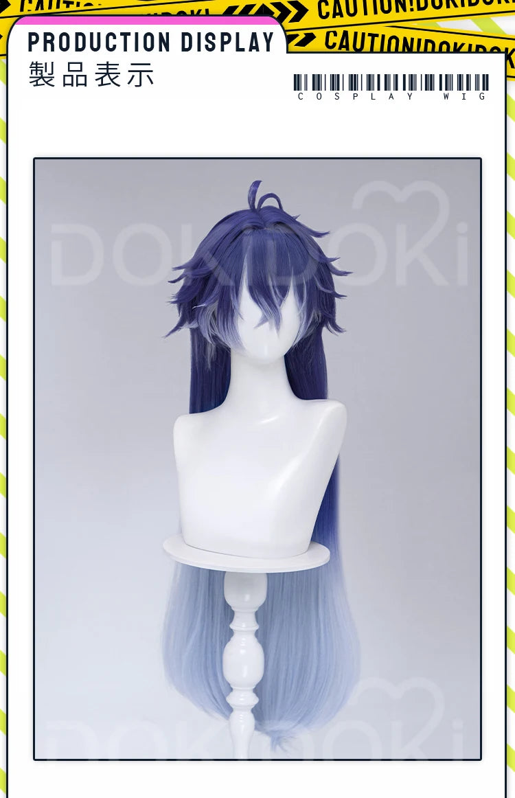 IN STOCK Ineffa Nefer Jahoda Flins Wig Game Genshin Impact DokiDoki Men Gradient Deying Hair Flins Cosplay Free Cap Halloween