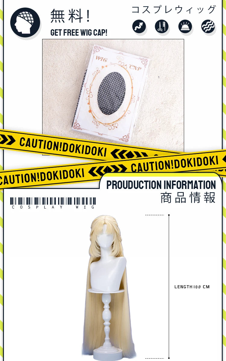 IN STOCK Alice Nicole Reeyn Wig Genshin Impact DokiDoki The Hexenzirkel N Nicole Reeyn A Alice Cosplay Free Cap