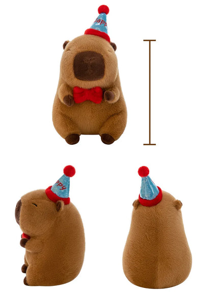 Cute Hat Dolphin Cloth Doll Plush Toy Capibala Backpack Turtle Room Decoration Sofa Cushion Girls Children's Day Gift Cloth Doll