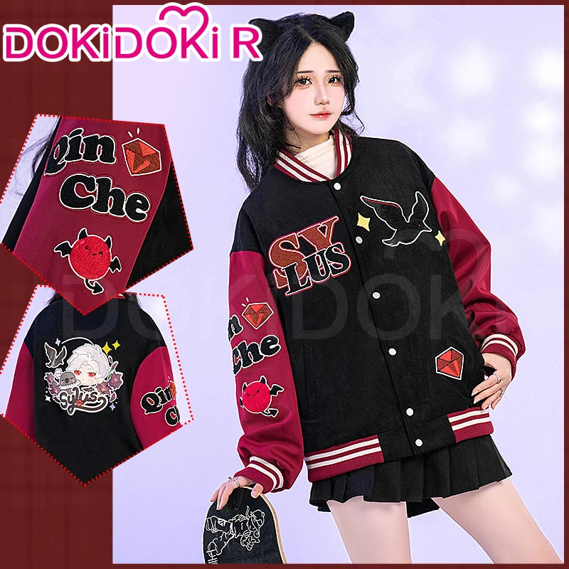 Sylus Doujin Cosplay Costume Game Love and Deepspace DokiDoki-R Men Women Daily Baseball Jacket Sylus Cosplay Coat