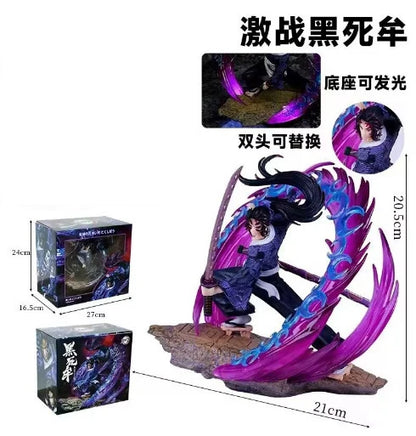 2025 Demon Slayer Anime Figures Tsugikuni Yoriichi Action Figure With Light Pvc Statue Figurine Model Doll Toys Christmas Gifts