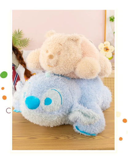 50/70cm Big Size Disney Stitch Pooh Bear Cartoon Anime Plush Stuffed Doll Room Decoration Stuffed Animal Pillow Ornamental Gift