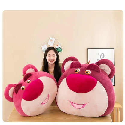65cm Disney Toy Story 4 Strawberry Bear Cute Girl Heart Bear Backrest Plush Toy Doll Pillow Doll Cushion with Strawberry Flavor
