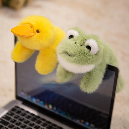 18cm Cartoon Lying Stuffed Animal Cute Horse Duck Cow Frog Plushies Kawaii Office Companion Plush Wrist Pad Wrist Support Doll