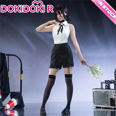 Rezee Demon Cosplay Props Anime DokiDoki Women Black Gloves Vest Apron Device Devil Props Halloween Cosplay Accessories