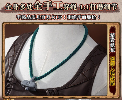 Identity V Archer Cosplay Costume Wig Brynhildr Vilulf Uniform Glasses Eye Patch Halloween Party for Women Girls Carnival Props