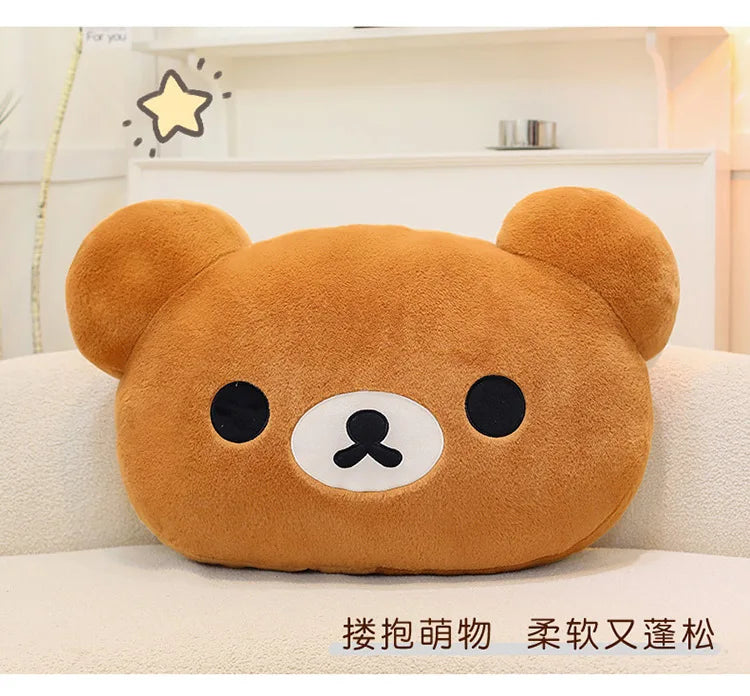 75CM Big Size Rilakkuma Kawaii Cartoon Anime Plush Stuffed Doll Room Decoration Plushies Pillow Cute Peluche Ornaments Gifts