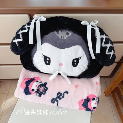 Sanrio Lolita My Melody Headrest Back Cushion Car Seat Belt Cover Stuffed Anime Kuromi Cuddly Pillow Plushies Xmas Gifts Girl