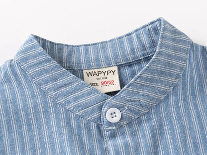 Soft Boys Shirts Summer Cotton Shirt 2 to 3 4 5 6 7 Years Kids Shirts Basic White Shirt Blue Casual Shirts Children's Clothing