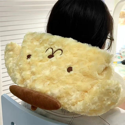 Sanrio Lovely U-shaped Hooded Neck Pillow Pochacco Kuromi My Melody Cinnamoroll Travel Blackout Pillow With Hat Portable Girl