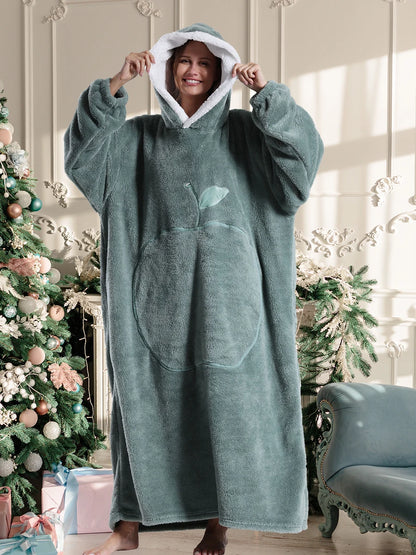 Women Hoodies Autumn Winter Extra Long Oversized Loungewear Clothes Couple Hoody Pajamas Warm Blanket Hoodie Plush Men Homewear