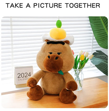 Capybara Plush Toy Stuffed Animal for Kids Birthday Christmas Gift Soft Cuddly Doll Comforter Wholesale Cute Capybara Pillow