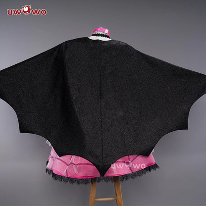 IN STOCK UWOWO Draculauraa Cosplay Costume Pink Suit Vampiree Female Little Devil Cosplay With Cape Hat Halloween Costumes Top