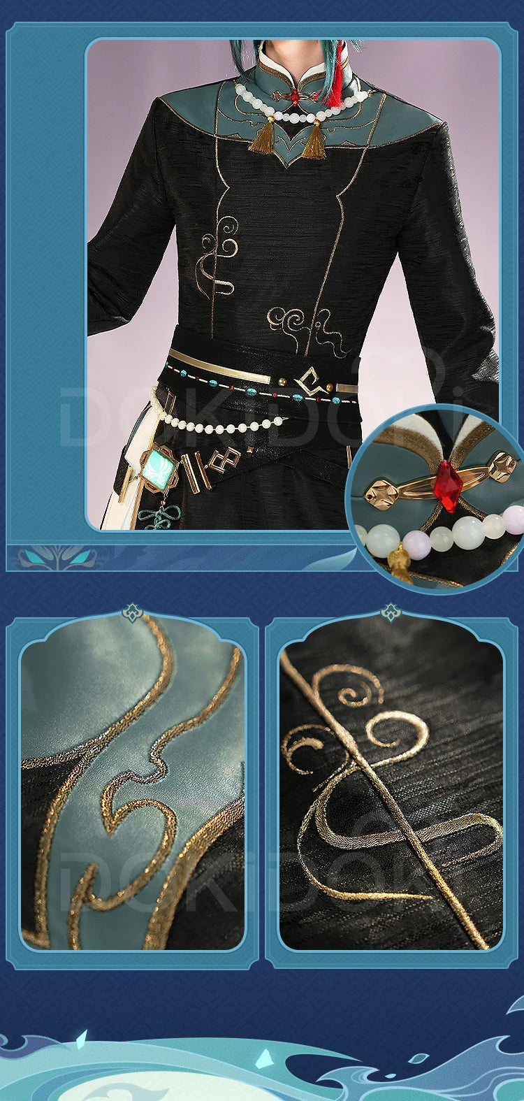 IN STOCK Xiao Doujin Cosplay Costume Game Genshin Impact Cosplay DokiDoki-SR Xiao Cosplay Men Chinese Style Doujin Costume