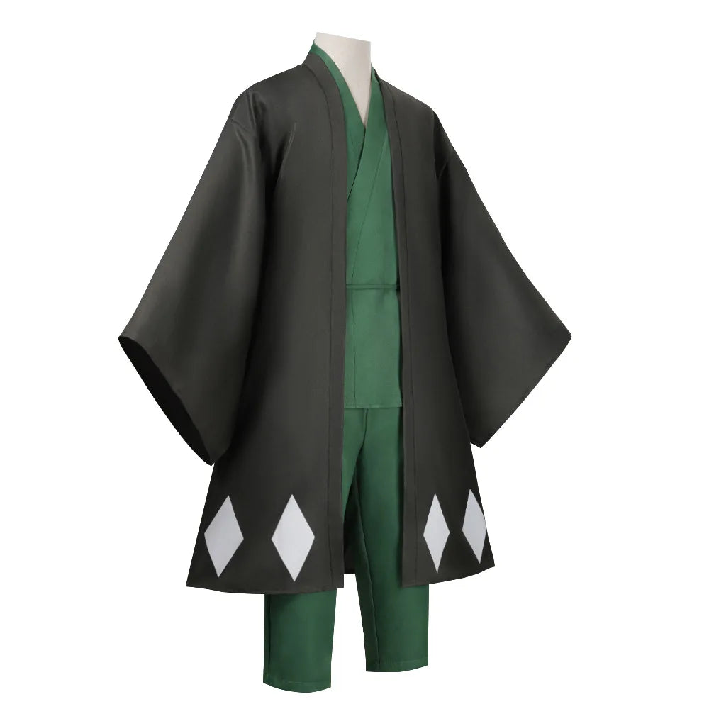 Bleach Urahara Kisuke Cosplay Costume Set Polyester Adult Unisex