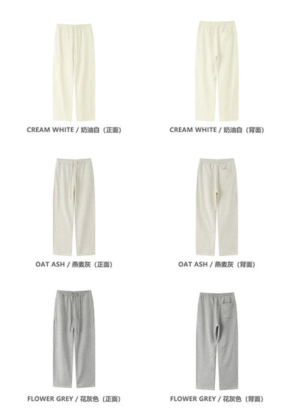 ZODF Trendy Autumn Men 360gsm Solid Straight Pants Unisex Basic Loose Terry Sweatpants Trousers HY0950