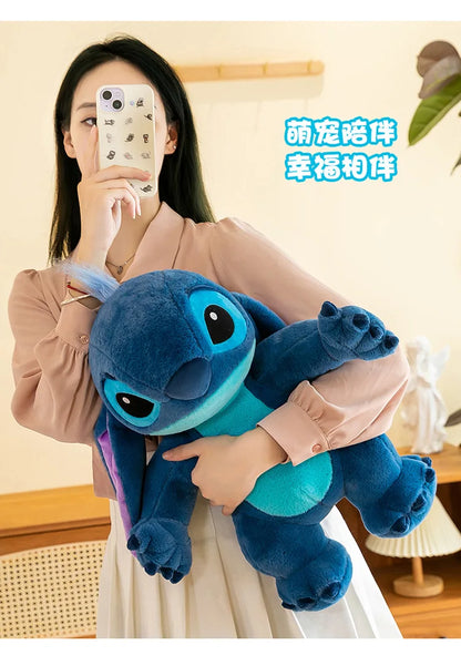 50/70/90cm Super Big Size Stitch Disney Anime Plush Stuffed Doll Angel Decoration Plushies Children Pillow Ornament Holiday Gift