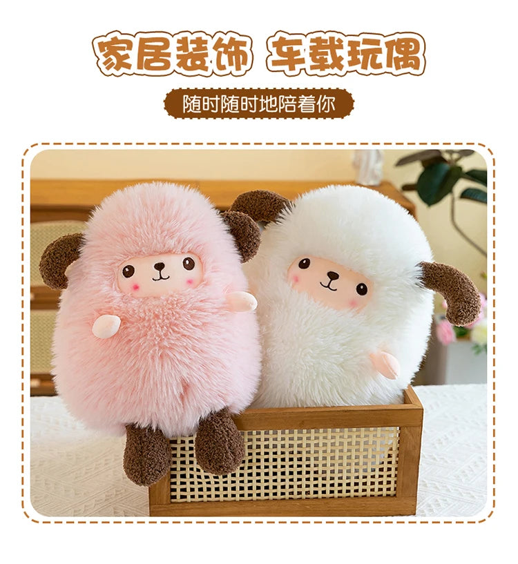 Sheep Doll Plush Toy Cute Sheep Soft Stuffed Animal Sleeping Pillow Cushion Christmas Gifts for Kids and Girls