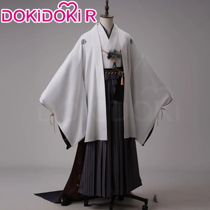 Kotoyuki Tsuneki Cosplay Costume Game【S-2XL】DokiDoki-R Men White Black Kimono Fox Mask Cosplay Suits Plus Size
