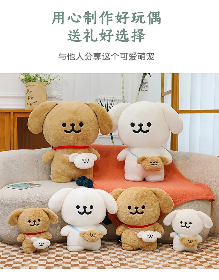 45/70cm Big Size Maltese Backpack Cartoon Anime Plush Stuffed Doll Kawaii Room Decoration Plushies Pillow Ornament Children Gift