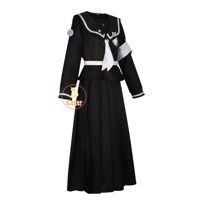 iCoser The Hundred Line Hiruko Shizuhara Cosplay Costume Wig Battle Uniform Last Defense Academy Halloween Party for Women Girls