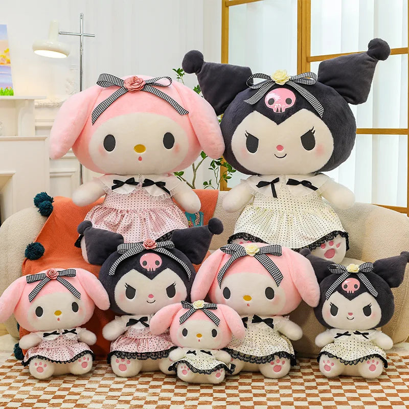 Sanrio Big Size 80cm Cute Kuromi My Melody Soft Stuffed Sofa Body Throw Pillow Plush Toys Dolls Kawaii Room Decor Holiday Gifts