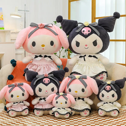 Sanrio Big Size 80cm Cute Kuromi My Melody Soft Stuffed Sofa Body Throw Pillow Plush Toys Dolls Kawaii Room Decor Holiday Gifts